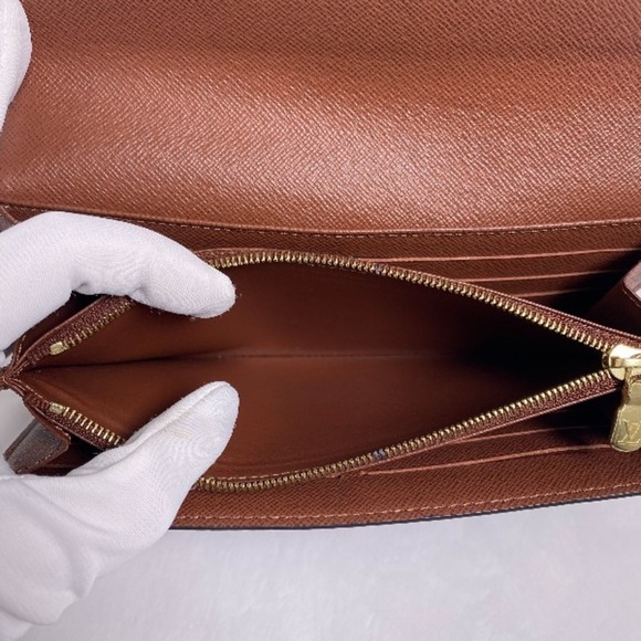 LOUIS VUITTON Portefeuille Sarah Monogram M60531 Brown Long Wallet LV - Picture 10 of 15